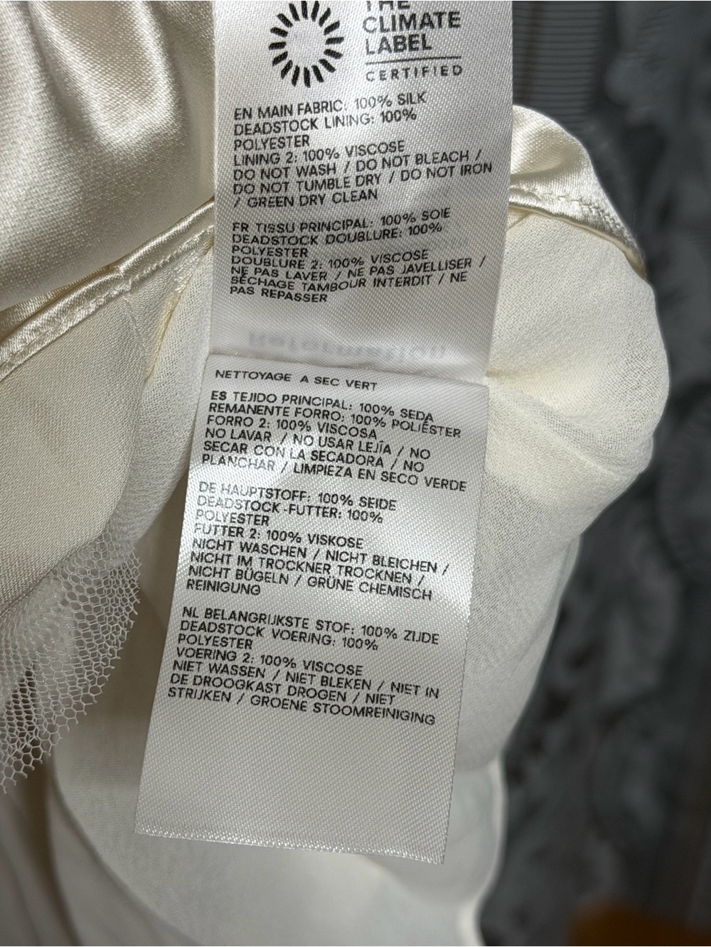 Reformation Liz Silk Bridal Dress Gowl in Ivory Size 8 - Picture 8 of 10